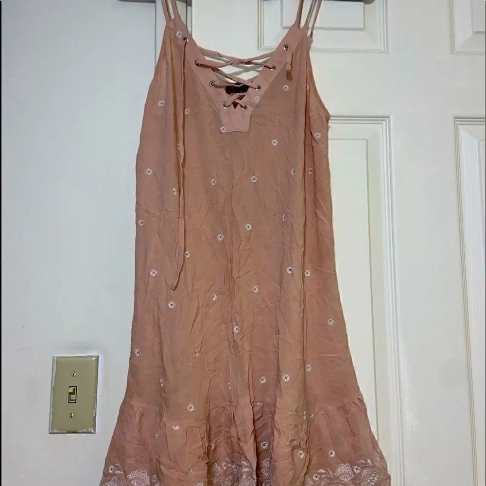 Kendall and Kylie spaghetti strap flowy dress